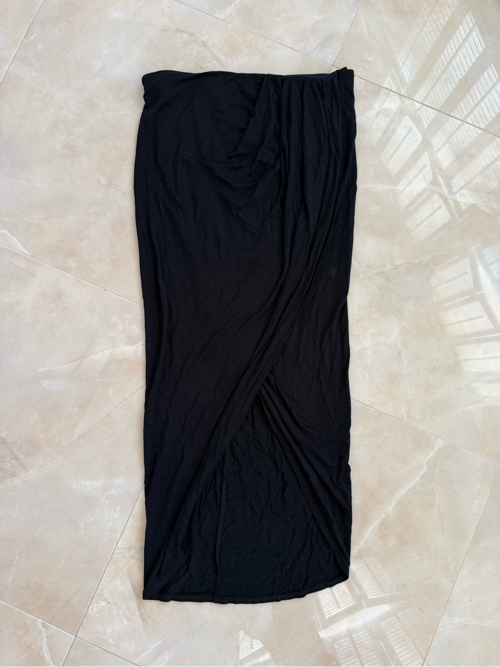Charlotte Russe black asymmetrical wrap skirt